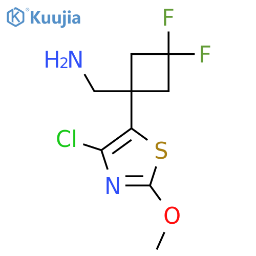 1-(4-chloro-2-methoxy-1,3-thiazol-5-yl)-3,3-difluorocyclobutylmethanamine structure