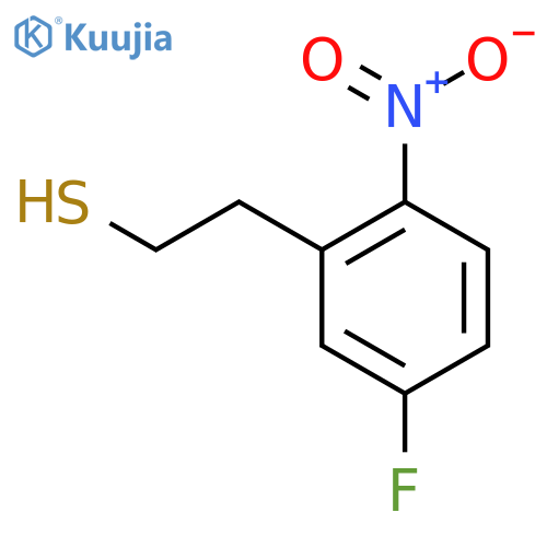 2-(5-fluoro-2-nitrophenyl)ethane-1-thiol structure
