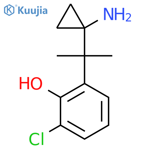 2-2-(1-aminocyclopropyl)propan-2-yl-6-chlorophenol structure