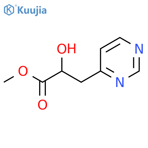 methyl 2-hydroxy-3-(pyrimidin-4-yl)propanoate structure