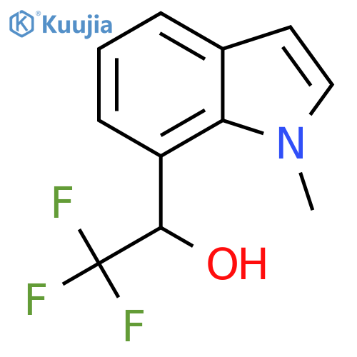 2,2,2-trifluoro-1-(1-methyl-1H-indol-7-yl)ethan-1-ol structure