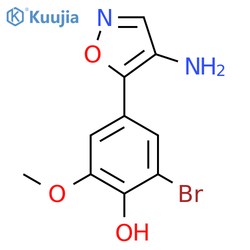 4-(4-amino-1,2-oxazol-5-yl)-2-bromo-6-methoxyphenol structure