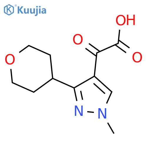 2-1-methyl-3-(oxan-4-yl)-1H-pyrazol-4-yl-2-oxoacetic acid structure