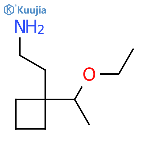 2-1-(1-ethoxyethyl)cyclobutylethan-1-amine structure