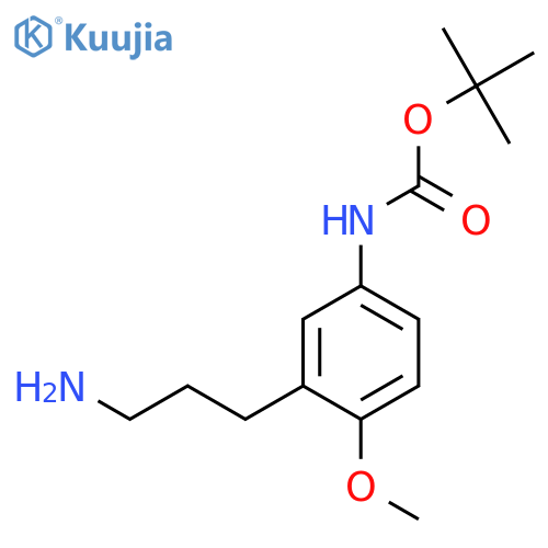 tert-butyl N-3-(3-aminopropyl)-4-methoxyphenylcarbamate structure