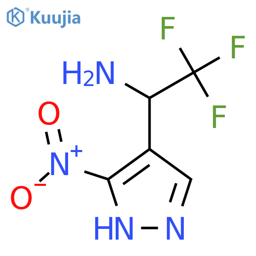 2,2,2-trifluoro-1-(3-nitro-1H-pyrazol-4-yl)ethan-1-amine structure
