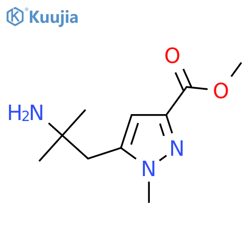 methyl 5-(2-amino-2-methylpropyl)-1-methyl-1H-pyrazole-3-carboxylate structure