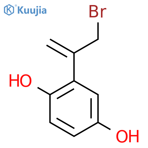 2-(3-bromoprop-1-en-2-yl)benzene-1,4-diol structure