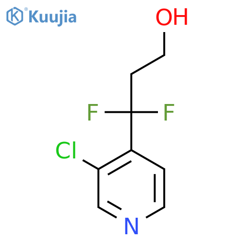 3-(3-chloropyridin-4-yl)-3,3-difluoropropan-1-ol structure