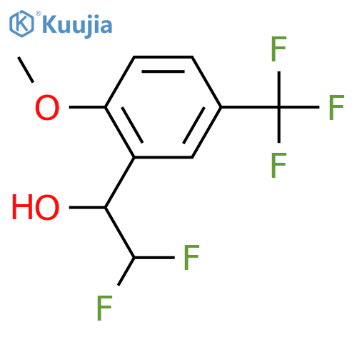 2,2-difluoro-1-2-methoxy-5-(trifluoromethyl)phenylethan-1-ol structure
