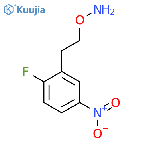 O-2-(2-fluoro-5-nitrophenyl)ethylhydroxylamine structure