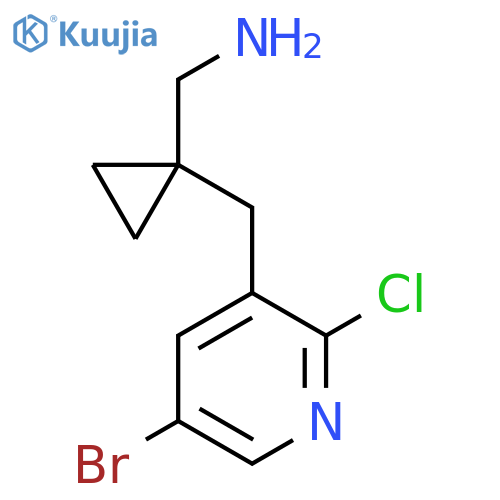 {1-(5-bromo-2-chloropyridin-3-yl)methylcyclopropyl}methanamine structure