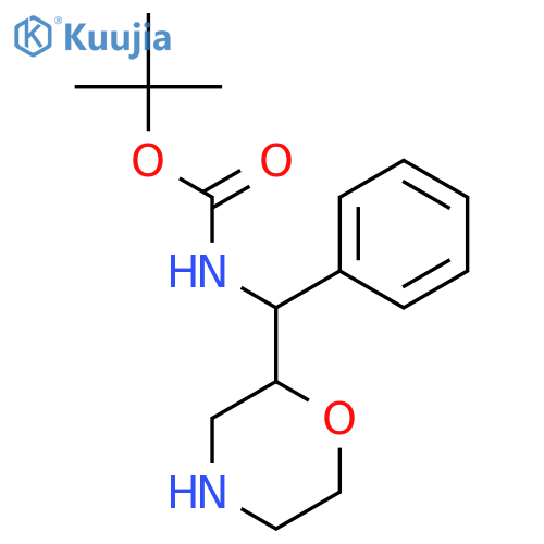 tert-butyl N-(morpholin-2-yl)(phenyl)methylcarbamate structure