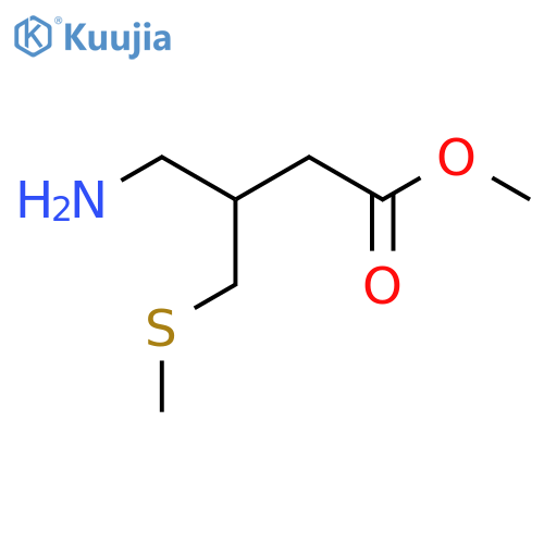 methyl 4-amino-3-(methylsulfanyl)methylbutanoate structure