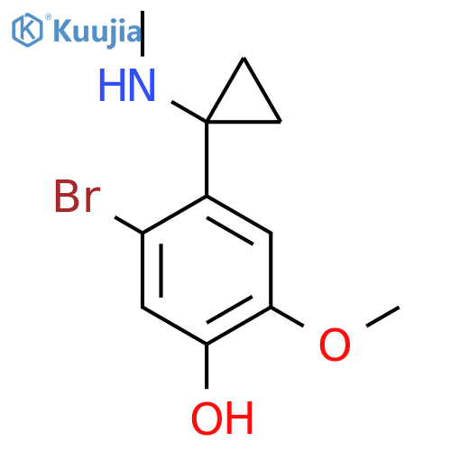 5-bromo-2-methoxy-4-1-(methylamino)cyclopropylphenol structure