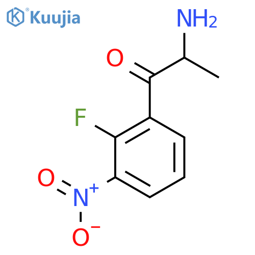 2-amino-1-(2-fluoro-3-nitrophenyl)propan-1-one structure