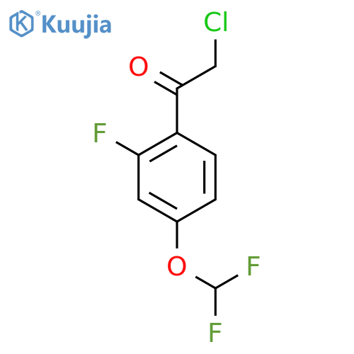 2-chloro-1-4-(difluoromethoxy)-2-fluorophenylethan-1-one structure