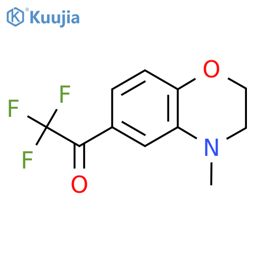 2,2,2-trifluoro-1-(4-methyl-3,4-dihydro-2H-1,4-benzoxazin-6-yl)ethan-1-one structure