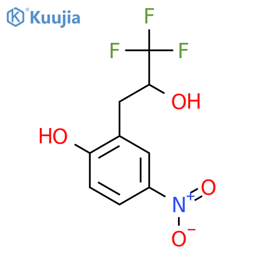 4-nitro-2-(3,3,3-trifluoro-2-hydroxypropyl)phenol structure