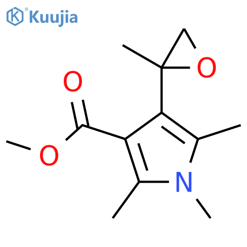 methyl 1,2,5-trimethyl-4-(2-methyloxiran-2-yl)-1H-pyrrole-3-carboxylate structure