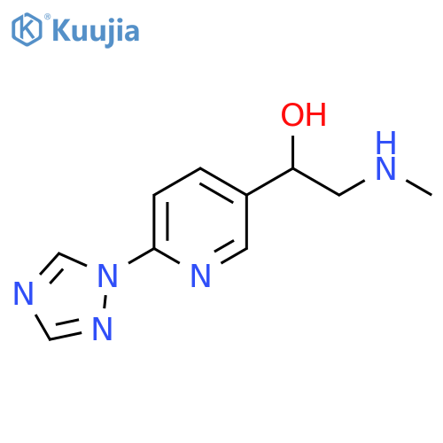2-(methylamino)-1-6-(1H-1,2,4-triazol-1-yl)pyridin-3-ylethan-1-ol structure