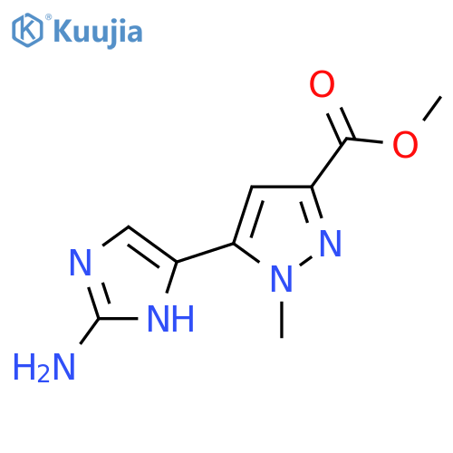 methyl 5-(2-amino-1H-imidazol-5-yl)-1-methyl-1H-pyrazole-3-carboxylate structure