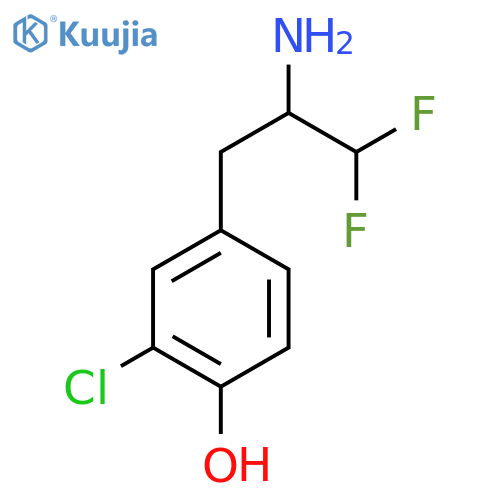 4-(2-amino-3,3-difluoropropyl)-2-chlorophenol structure