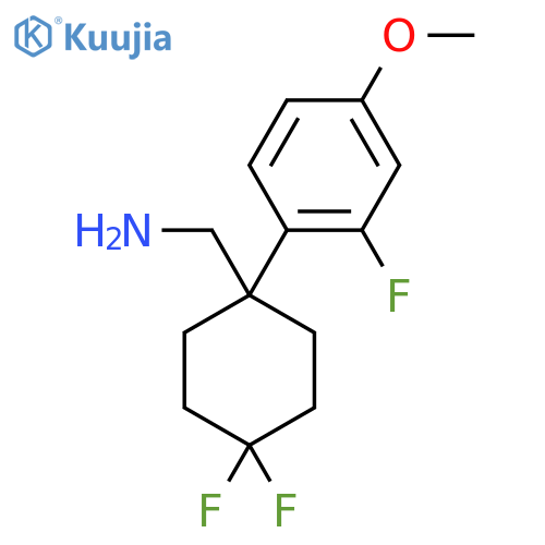 4,4-difluoro-1-(2-fluoro-4-methoxyphenyl)cyclohexylmethanamine structure