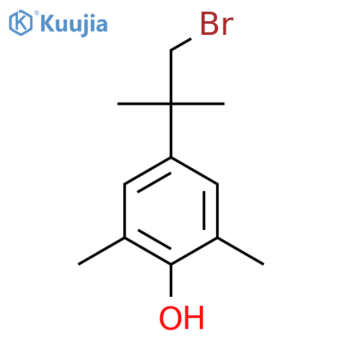 4-(1-bromo-2-methylpropan-2-yl)-2,6-dimethylphenol structure