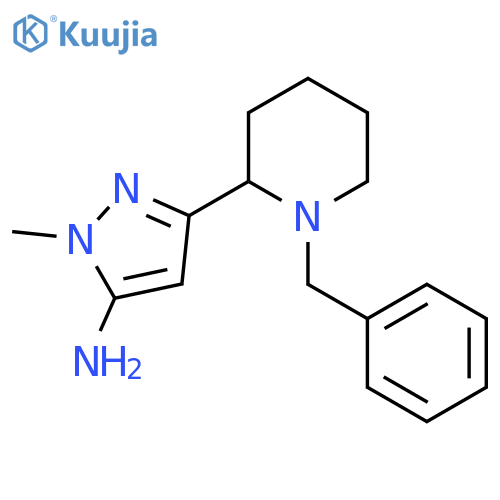 3-(1-benzylpiperidin-2-yl)-1-methyl-1H-pyrazol-5-amine structure
