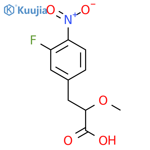 3-(3-fluoro-4-nitrophenyl)-2-methoxypropanoic acid structure