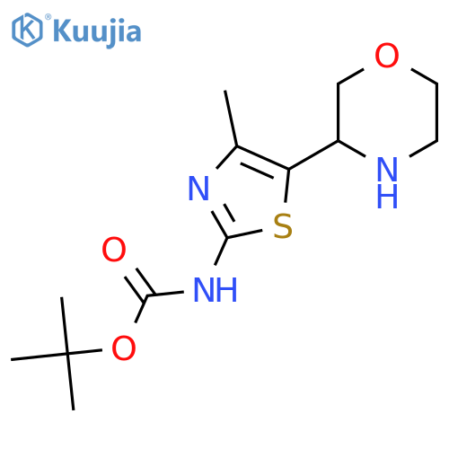 tert-butyl N-4-methyl-5-(morpholin-3-yl)-1,3-thiazol-2-ylcarbamate structure