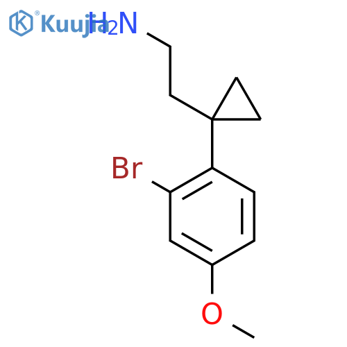 2-1-(2-bromo-4-methoxyphenyl)cyclopropylethan-1-amine structure
