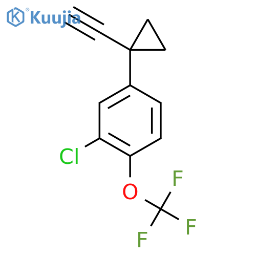 2-chloro-4-(1-ethynylcyclopropyl)-1-(trifluoromethoxy)benzene structure