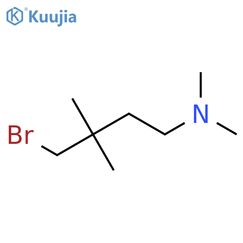 (4-bromo-3,3-dimethylbutyl)dimethylamine structure
