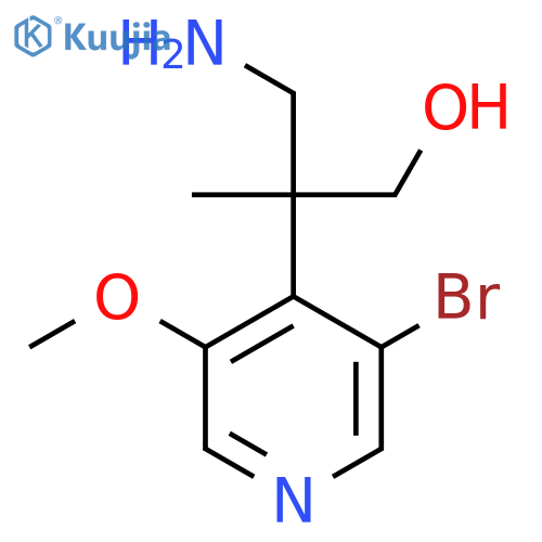 3-amino-2-(3-bromo-5-methoxypyridin-4-yl)-2-methylpropan-1-ol structure