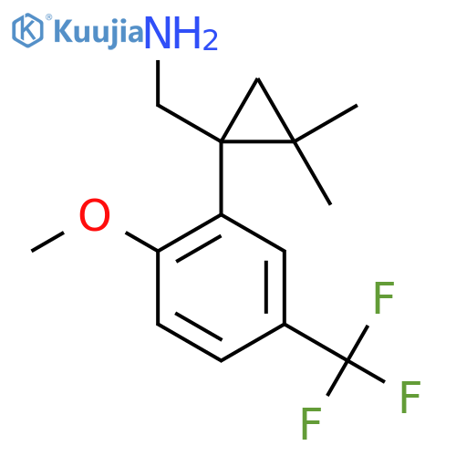 {1-2-methoxy-5-(trifluoromethyl)phenyl-2,2-dimethylcyclopropyl}methanamine structure