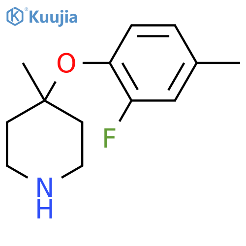 4-(2-fluoro-4-methylphenoxy)-4-methylpiperidine structure