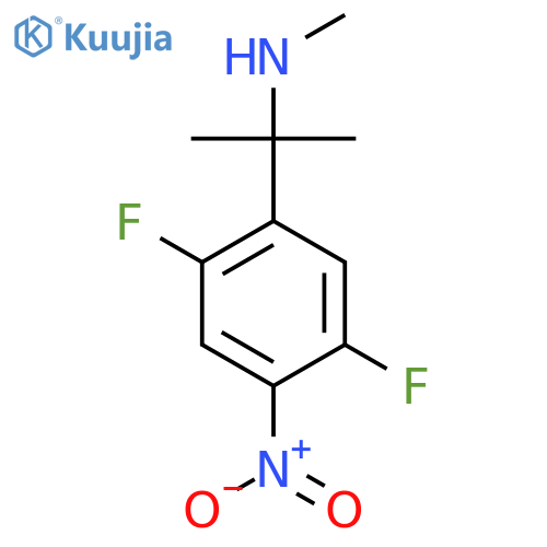 2-(2,5-difluoro-4-nitrophenyl)propan-2-yl(methyl)amine structure