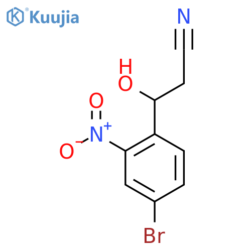 3-(4-bromo-2-nitrophenyl)-3-hydroxypropanenitrile structure