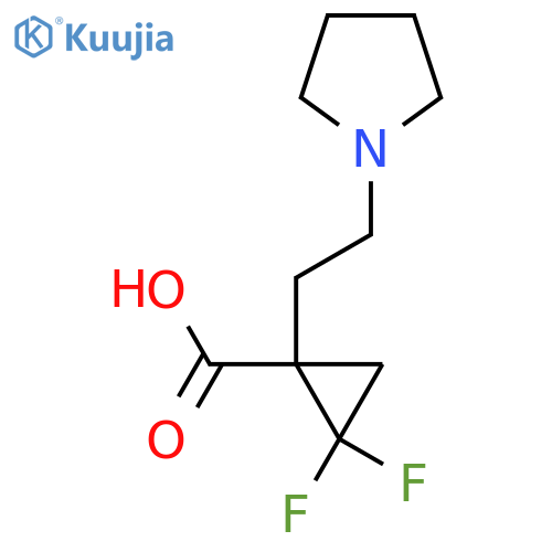 2,2-difluoro-1-2-(pyrrolidin-1-yl)ethylcyclopropane-1-carboxylic acid structure