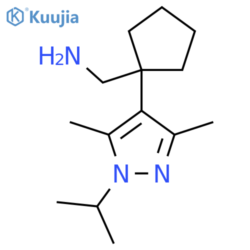 {1-3,5-dimethyl-1-(propan-2-yl)-1H-pyrazol-4-ylcyclopentyl}methanamine structure