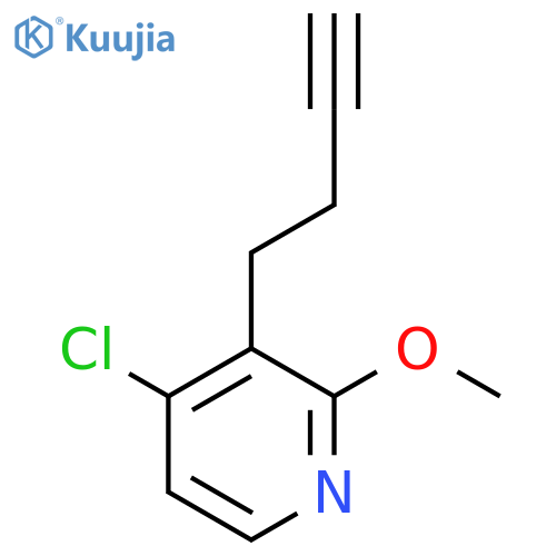 3-(but-3-yn-1-yl)-4-chloro-2-methoxypyridine structure