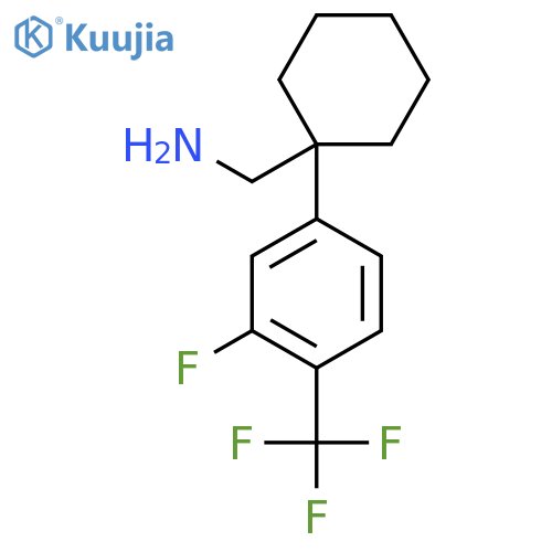 {1-[3-Fluoro-4-(trifluoromethyl)phenyl]cyclohexyl}methanamine structure