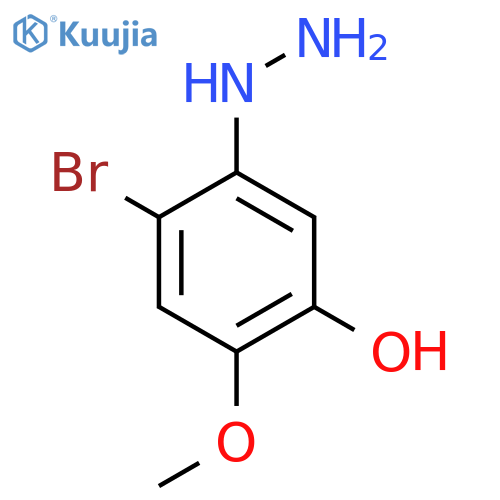 4-bromo-5-hydrazinyl-2-methoxyphenol structure
