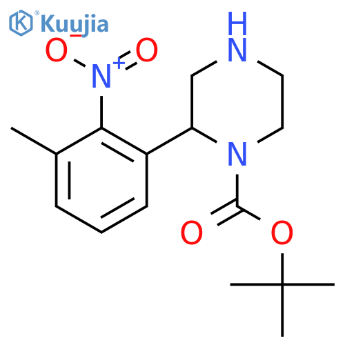 tert-butyl 2-(3-methyl-2-nitrophenyl)piperazine-1-carboxylate structure