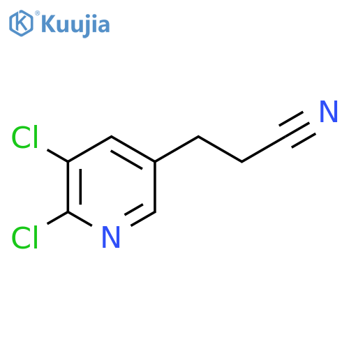3-(5,6-dichloropyridin-3-yl)propanenitrile structure