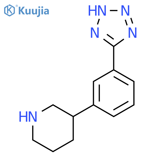 3-3-(1H-1,2,3,4-tetrazol-5-yl)phenylpiperidine structure