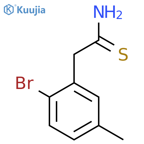 2-(2-bromo-5-methylphenyl)ethanethioamide structure