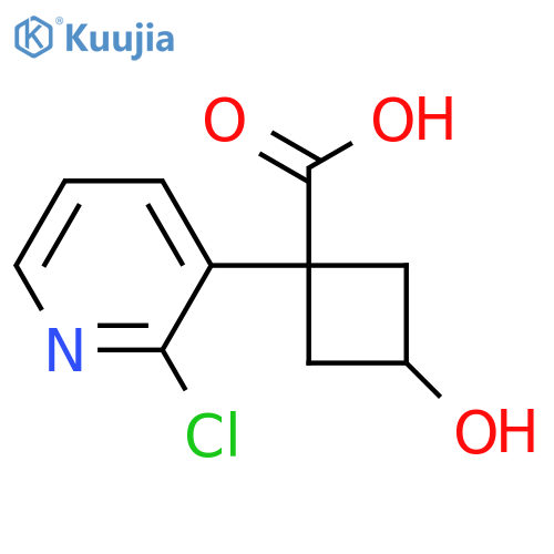 1-(2-chloropyridin-3-yl)-3-hydroxycyclobutane-1-carboxylic acid structure